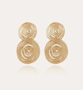 Wave Earrings Gold Small