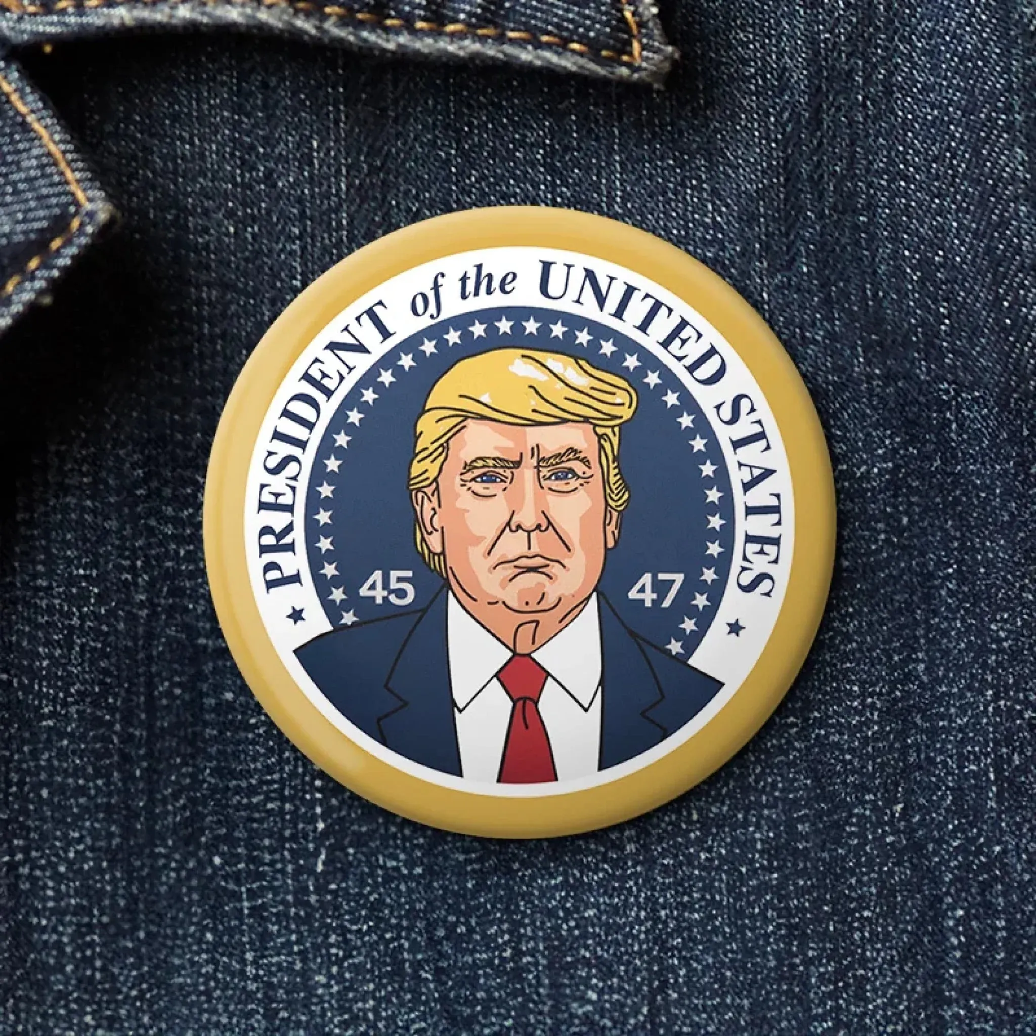 Wear Your Beliefs With Confidence - US Patriotic Pride Pinback Button