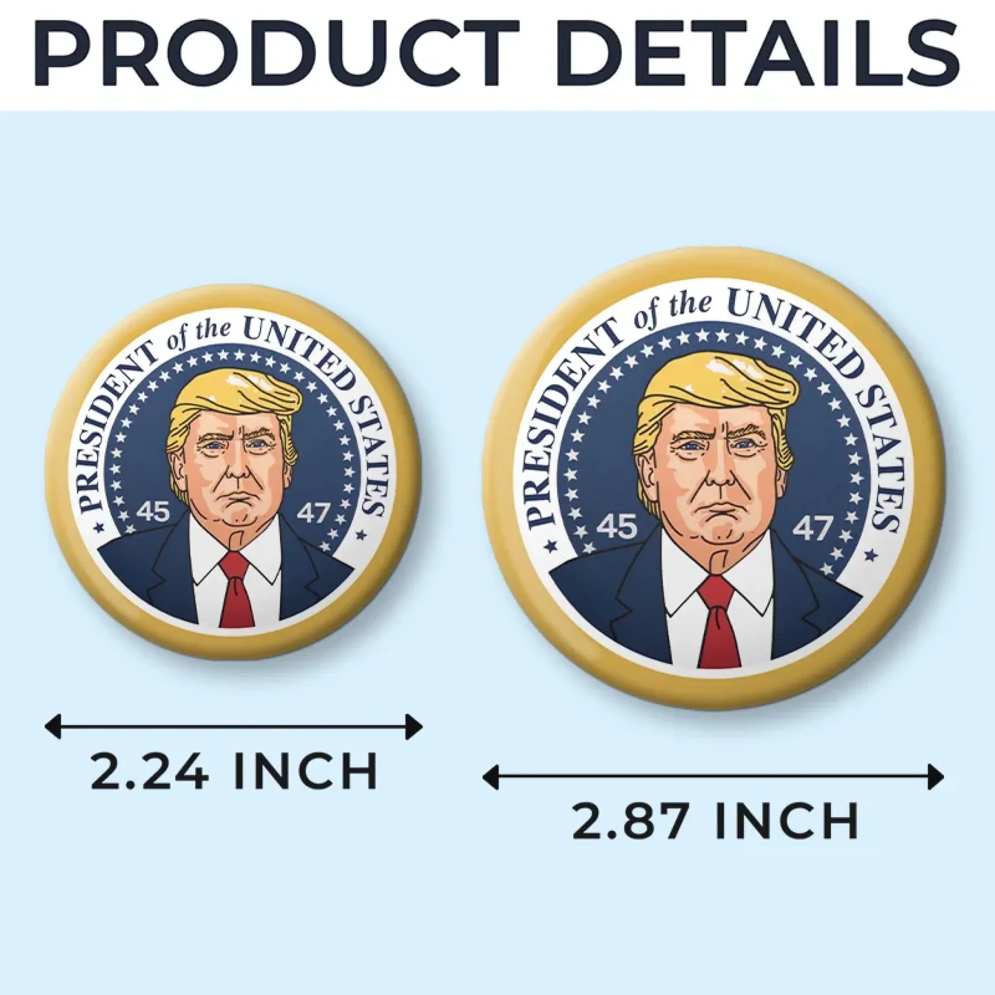 Wear Your Beliefs With Confidence - US Patriotic Pride Pinback Button