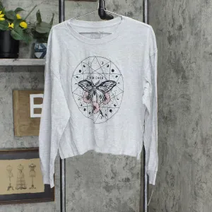 Weekend Soul Women's Butterfly Moon Pajama Sleep Shirt J001598JR9043 Gray XL