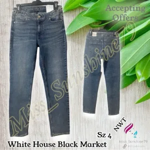 WHBM NEW - Sz 4 - the everyday soft - Mid Rise - slim ankle Jeans