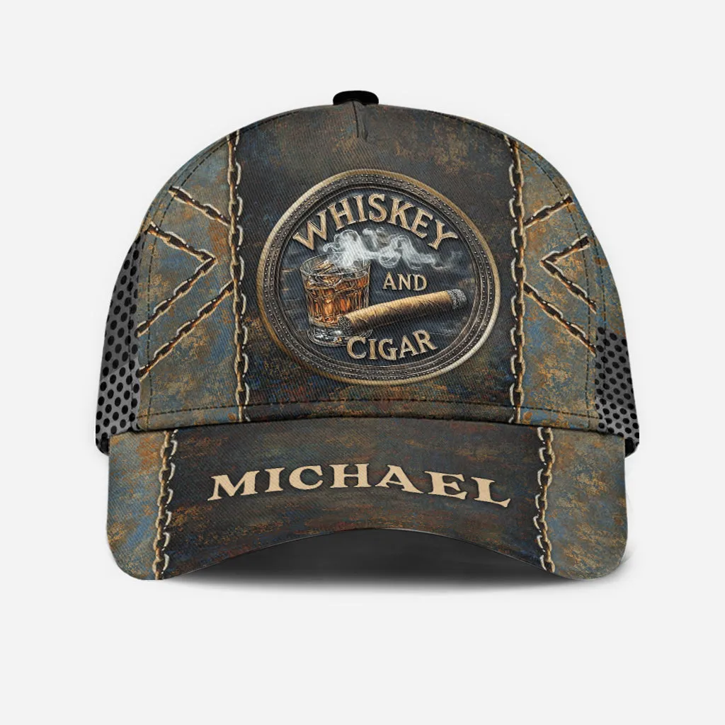 Whiskey And Cigar - Personalized Whisky Classic Cap