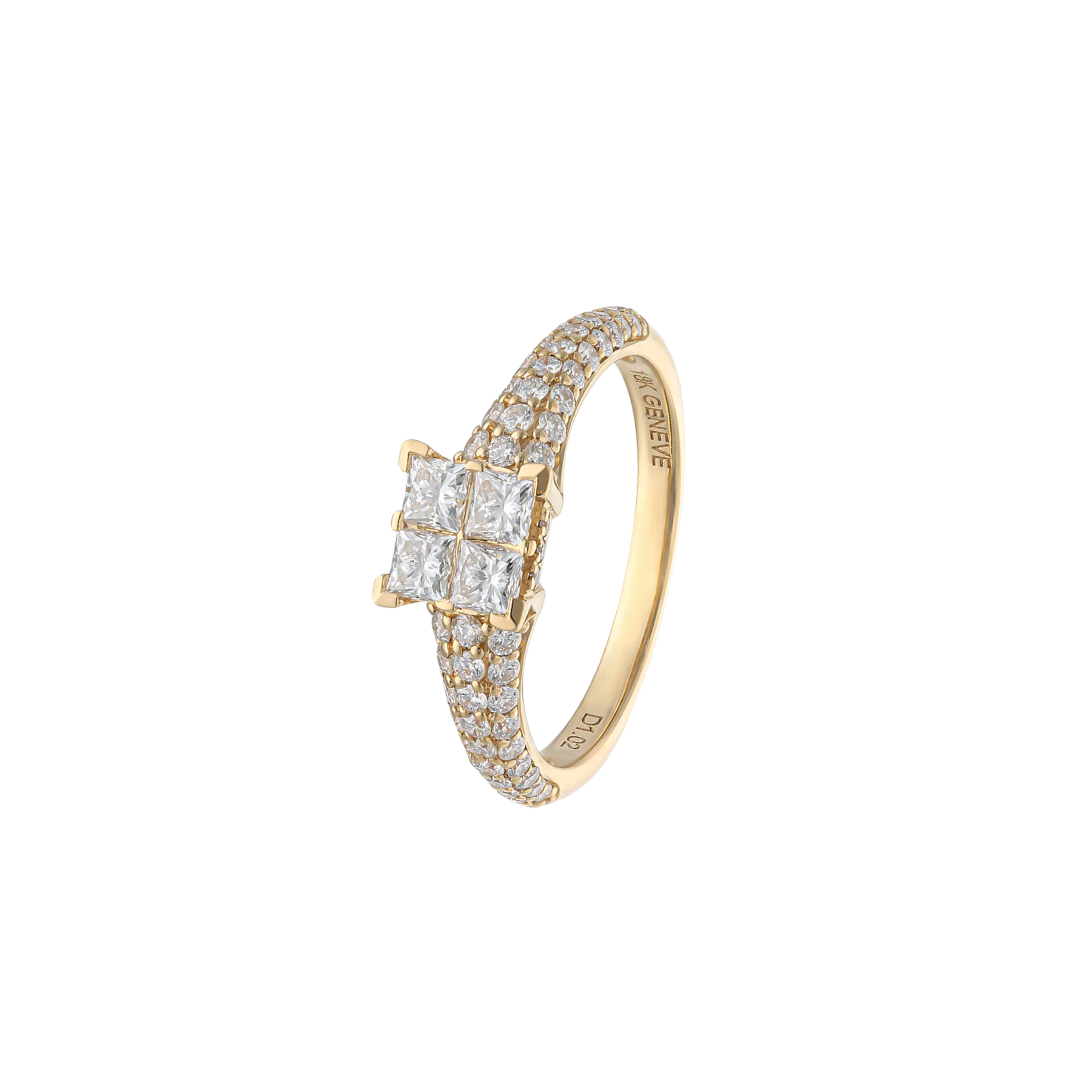WHITE DIAMOND CLUSTER RING
