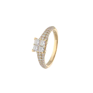 WHITE DIAMOND CLUSTER RING