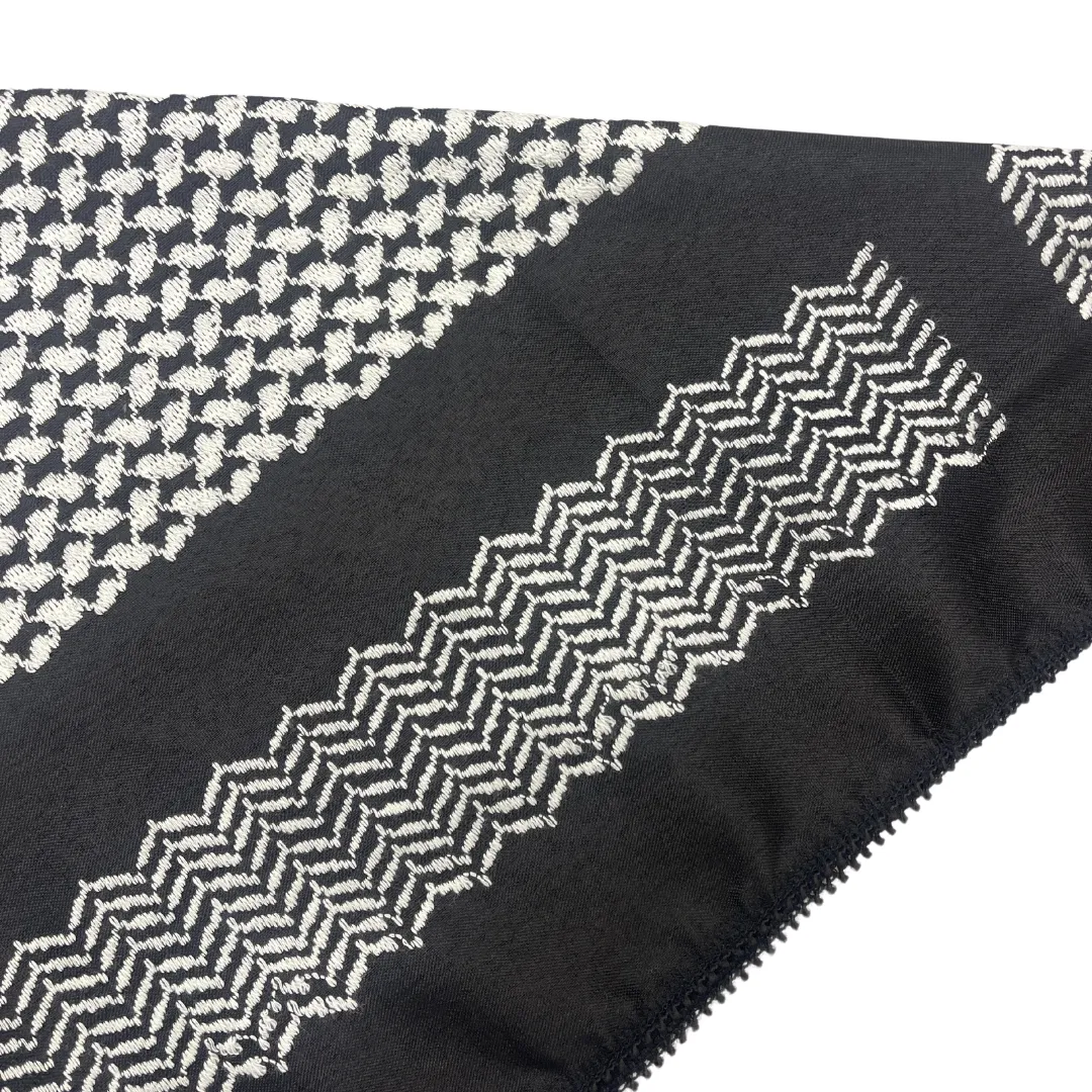 White on Black Kuffiyeh Scarf