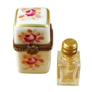 White Tall with One Bottle limoges box