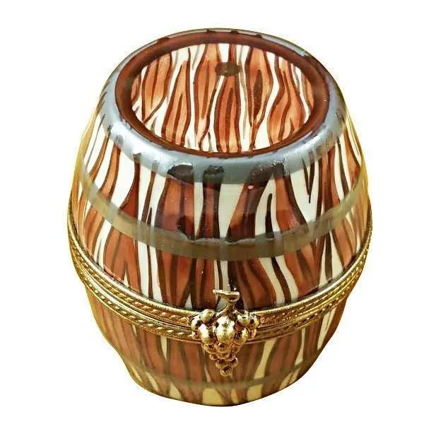 Wine Barrel with 4 Bottles limoges box