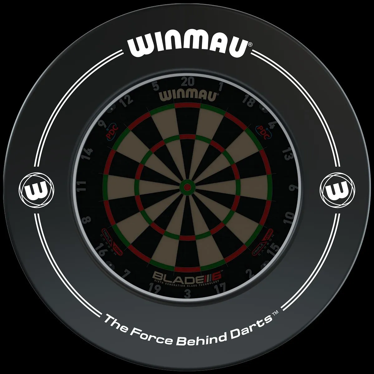 Winmau Dartboard Surround Printed Black