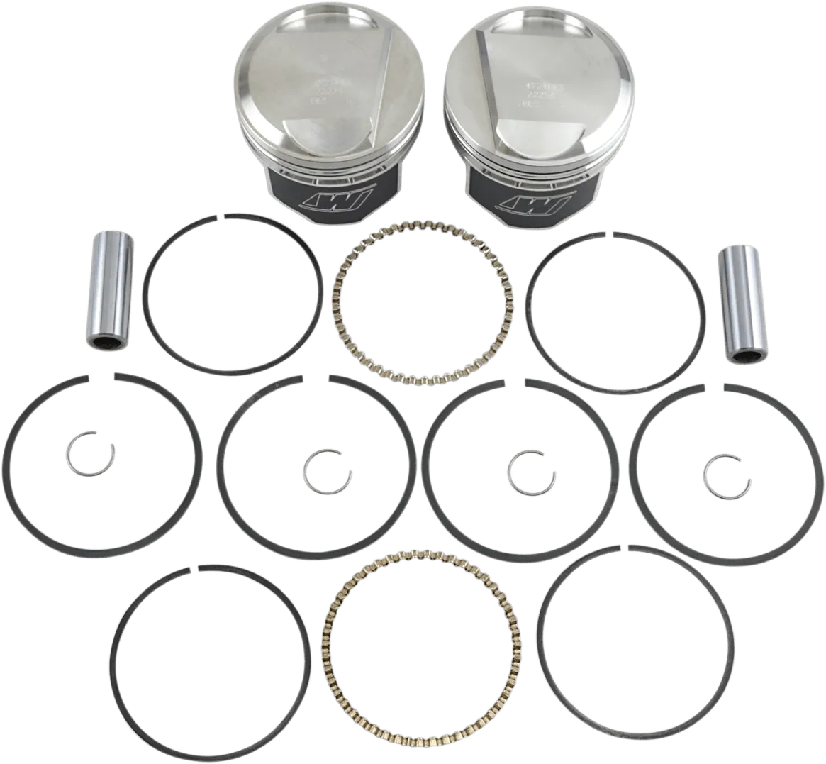 Wiseco K1644 K Piston Kit (80ci., Flat Top) - .040in. Oversize to 3.538in., 8.5:1 Compression