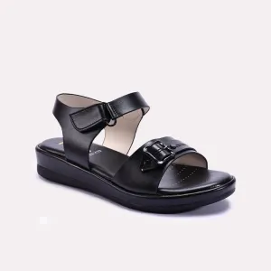 Womens Black Comfy Casual Sandals 0421476