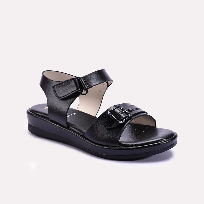 Womens Black Comfy Casual Sandals 0421476