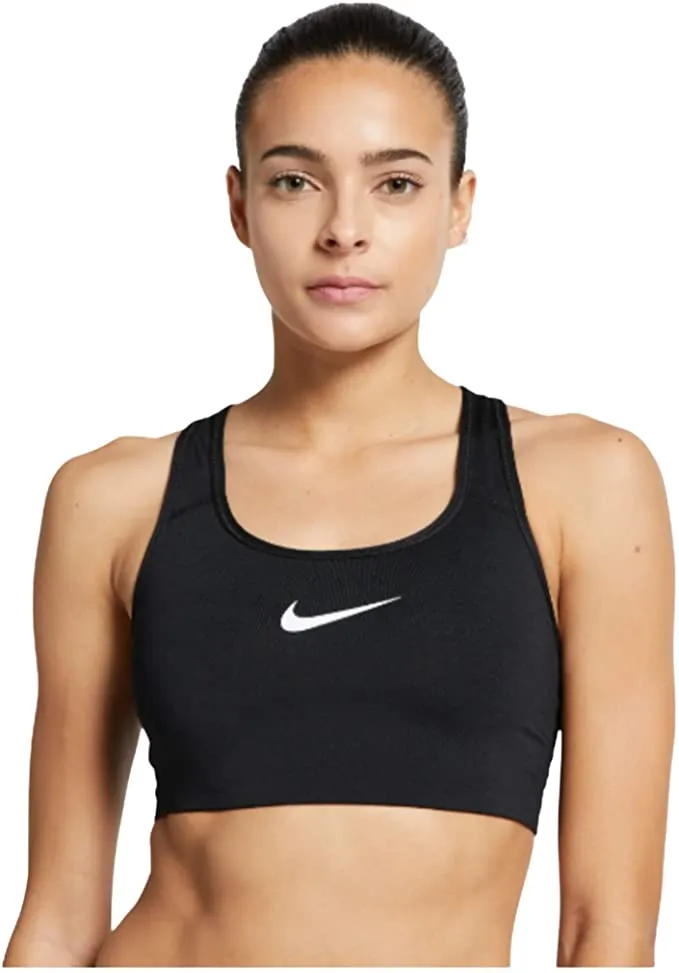Women's Medium-Support 1-Piece Pad Sports Bra Nike Dri-FIT Swoosh Sports Bra, Black, Sz XS!!