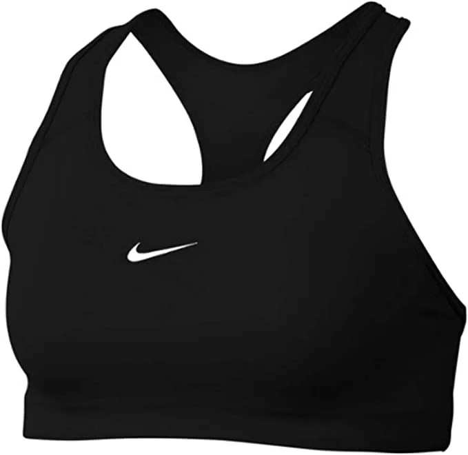 Women's Medium-Support 1-Piece Pad Sports Bra Nike Dri-FIT Swoosh Sports Bra, Black, Sz XS!!