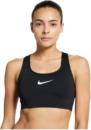 Women's Medium-Support 1-Piece Pad Sports Bra Nike Dri-FIT Swoosh Sports Bra, Black, Sz XS!!