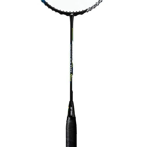 Yonex VOLTRIC 0.6DG Slim Badminton Racquet with free Full Cover (35 lbs Tension) | Tri-voltage system | Made in Taiwan Yonex Mavis 350 Green Cap Nylon Shuttlecock (Yellow)