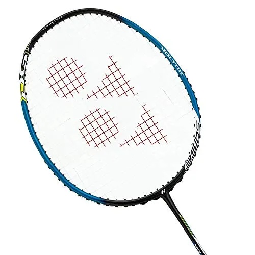 Yonex VOLTRIC 0.6DG Slim Badminton Racquet with free Full Cover (35 lbs Tension) | Tri-voltage system | Made in Taiwan Yonex Mavis 350 Green Cap Nylon Shuttlecock (Yellow)