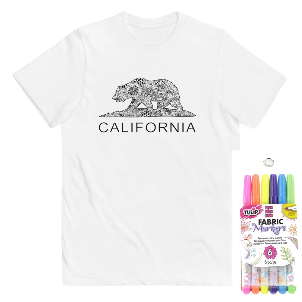 Youth Cali Bear Color N Wear Short Sleeve T shirt