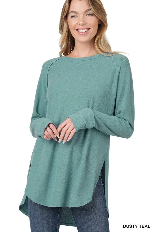 ZENANA Baby Waffle Raglan Sleeve Top